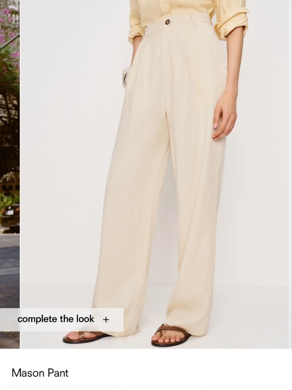 Reformation Mason Pant - Sugar - Size 2